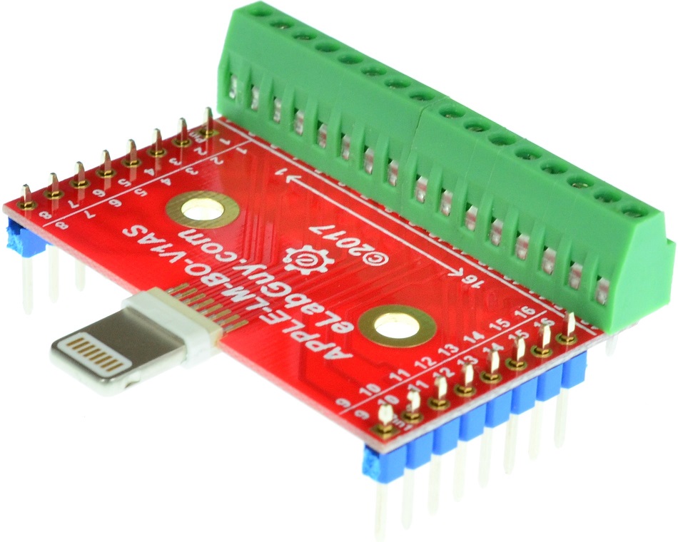 Apple Lightning Male connector breakout board side